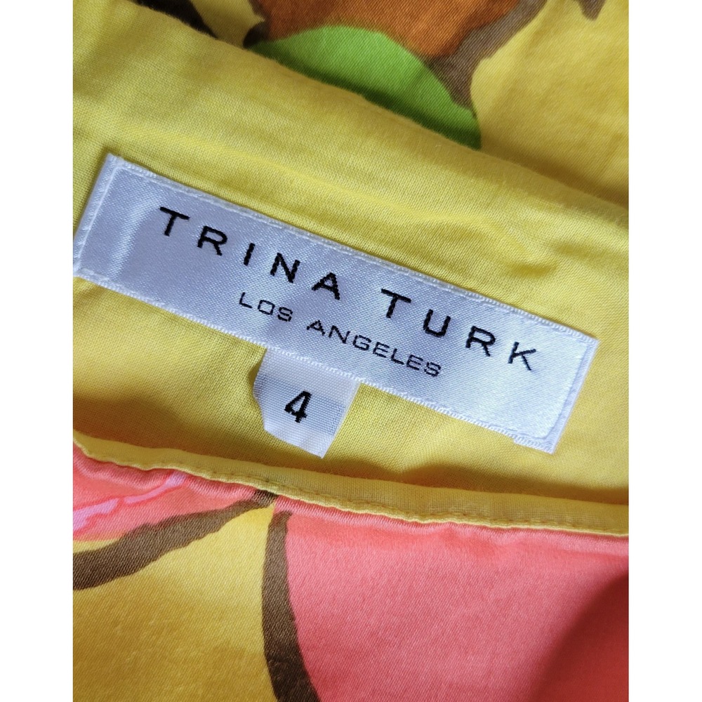 Trina Turk Floral Aline Cotton Skirt - Picture 3 of 5